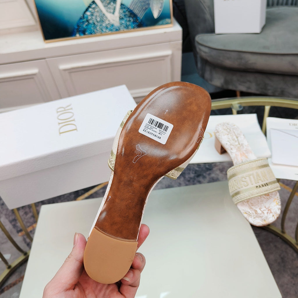 DIOR CD Mule Dway Heeled Slide 45mm Style 6