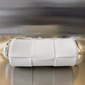 BOTTEGA VENETA CYLINDER CASSETTE 30 IN WHITE CALFSKIN