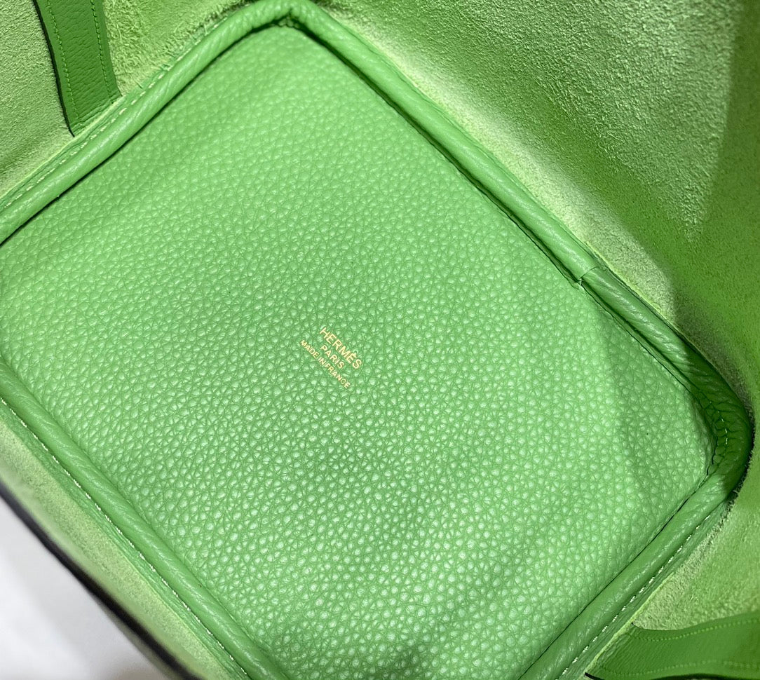 HERMES picotin lock 22 green togo ghw