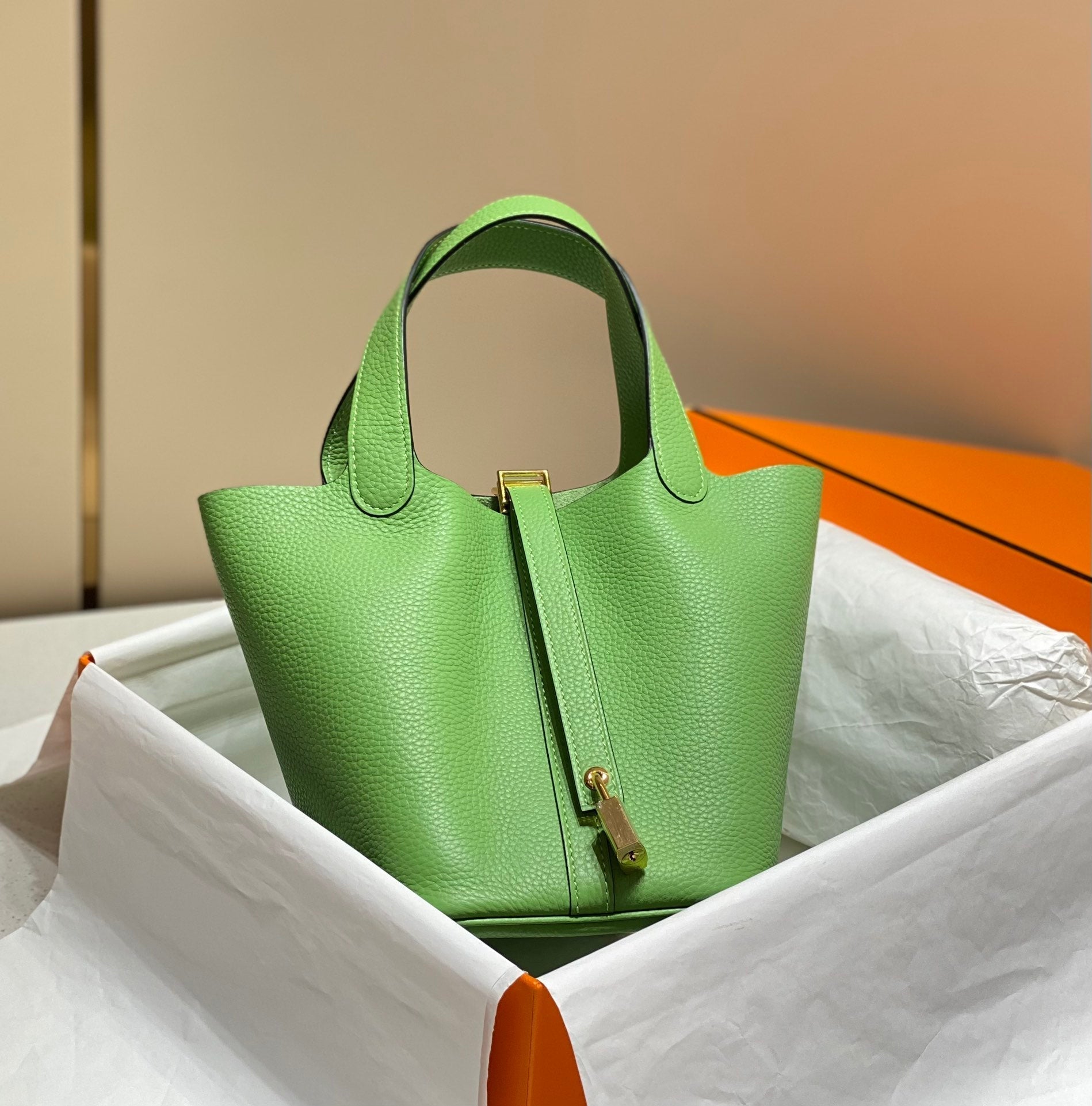 HERMES picotin lock 18 green togo ghw