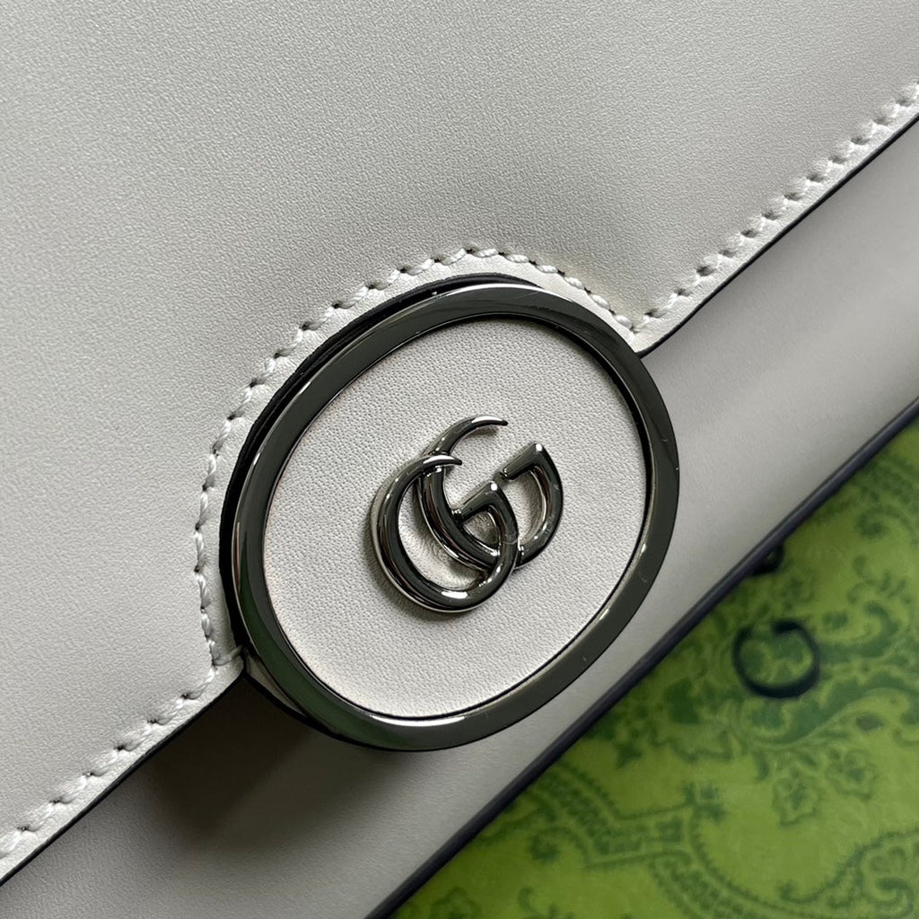 GUCCI SMALL 27 HANDBAG IN WHITE CALFSKIN