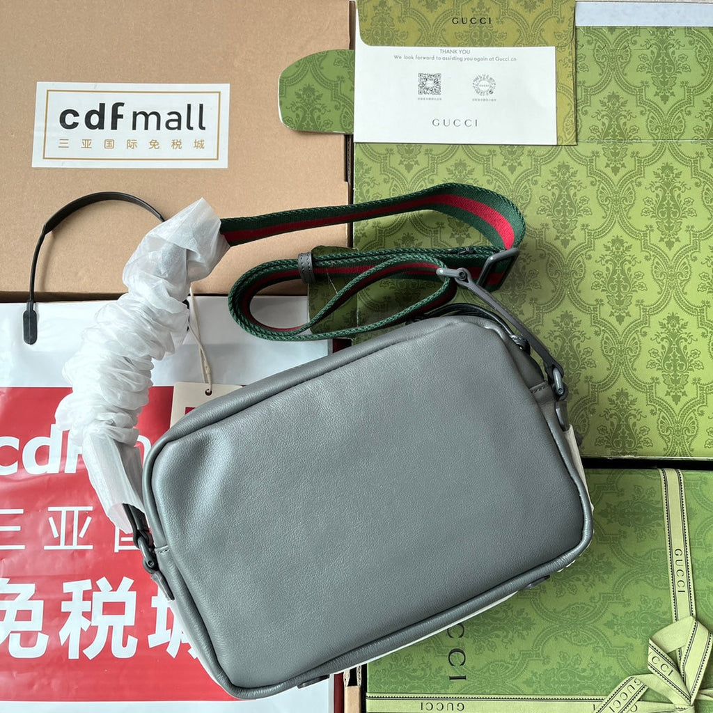 GUCCI SHOULDER BAG 23 IN GRAY CALFSKIN
