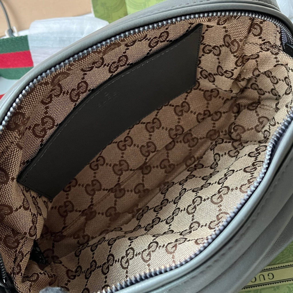 GUCCI SHOULDER BAG 23 IN GRAY CALFSKIN