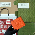 GUCCI WALLET 11 IN ORANGE EMBOSSED CALFSKIN