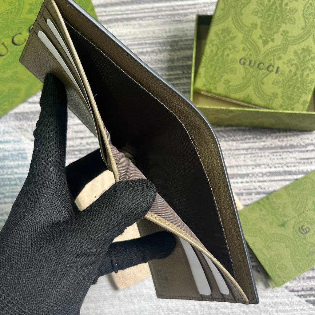 GUCCI MARMONT 11 BIFOLD WALLET IN MOCHA BROWN CALFSKIN