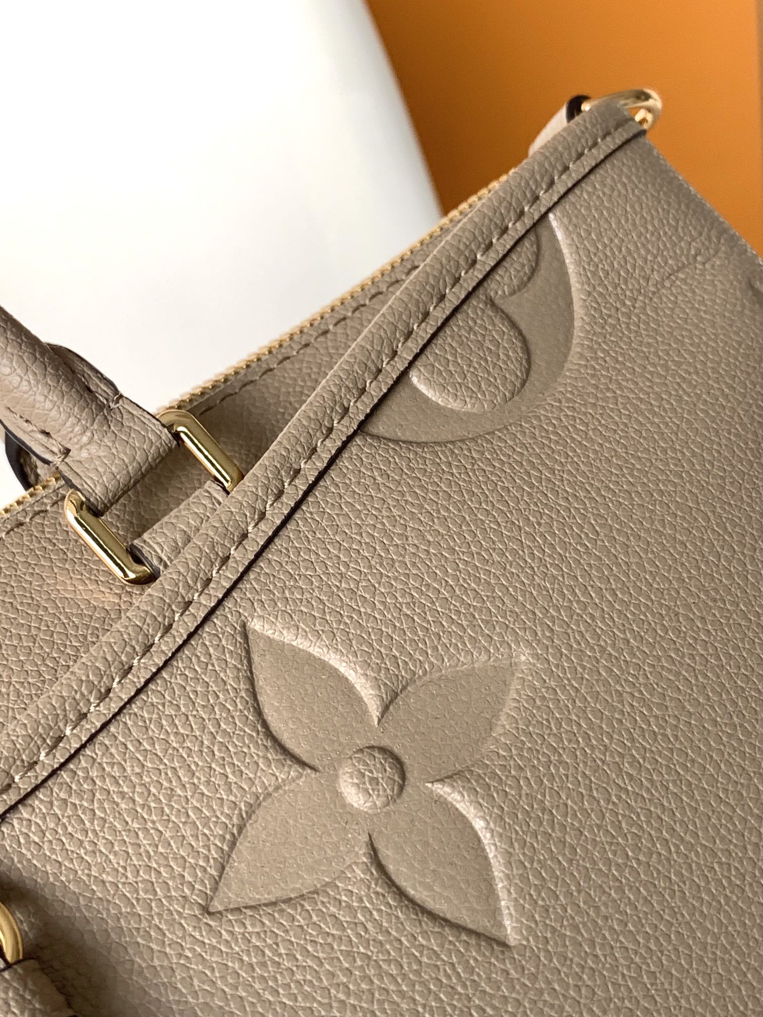 LOUIS VUITTON LV 25S TRIANON MM BAG 36 IN WARM TAUPE CALFSKIN GOLD HARDWARE
