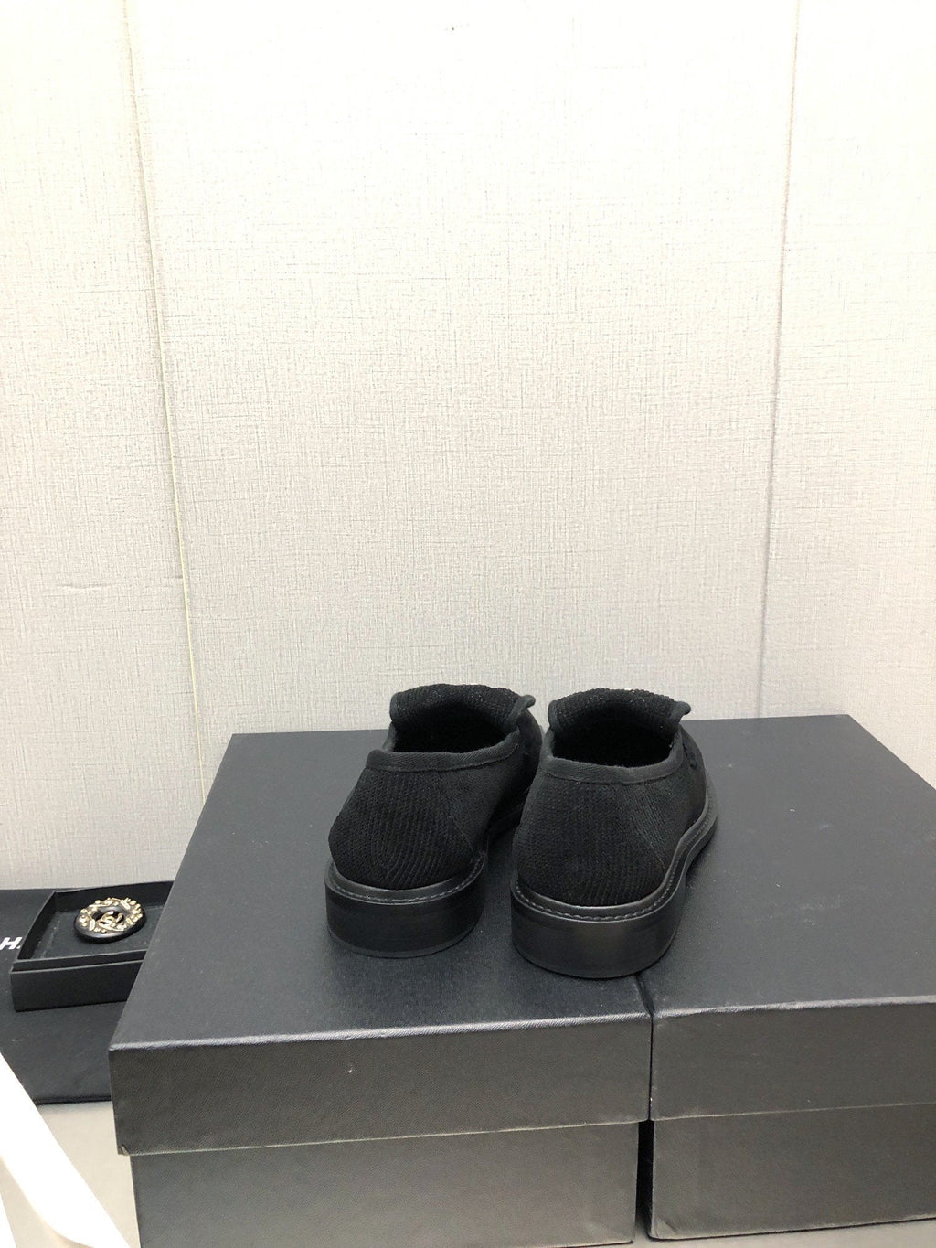 CHANEL moasins black denim 40mm