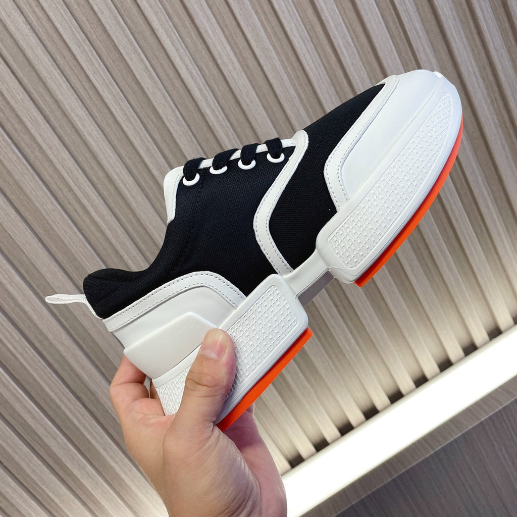 HERMES GIGA SNEAKER BLACK MIX WHITE SUEDE