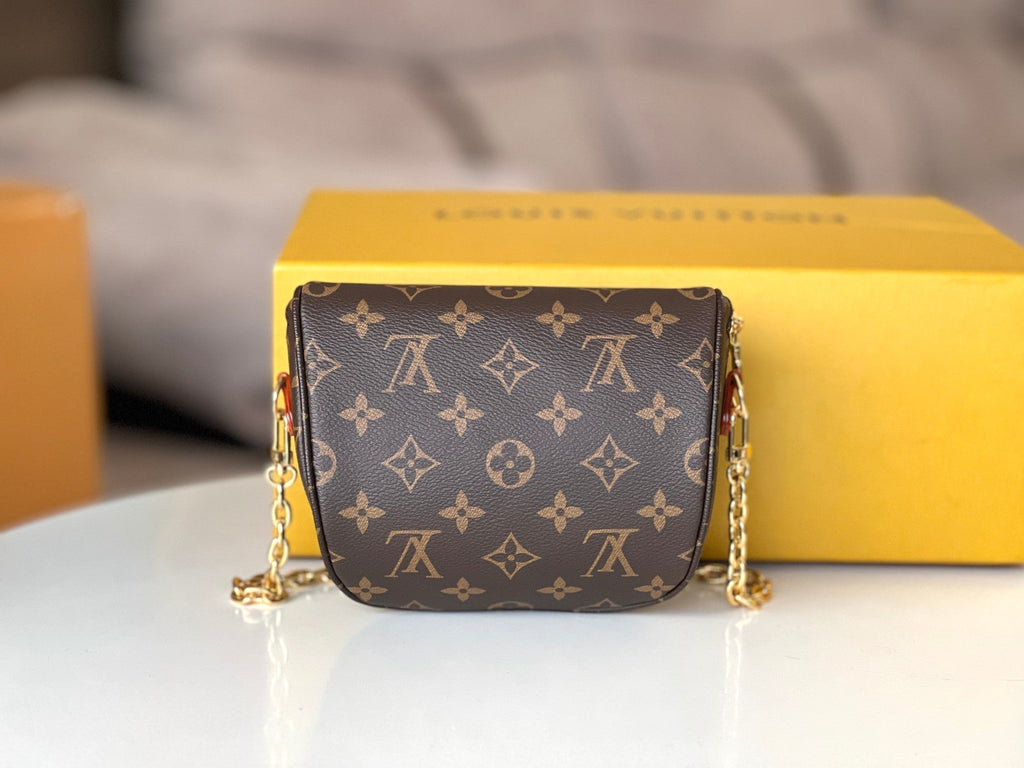 LOUIS VUITTON LV 25S MINI BUMBAG 17 IN BROWN MONOGRAM CALFSKIN GOLD HARDWARE