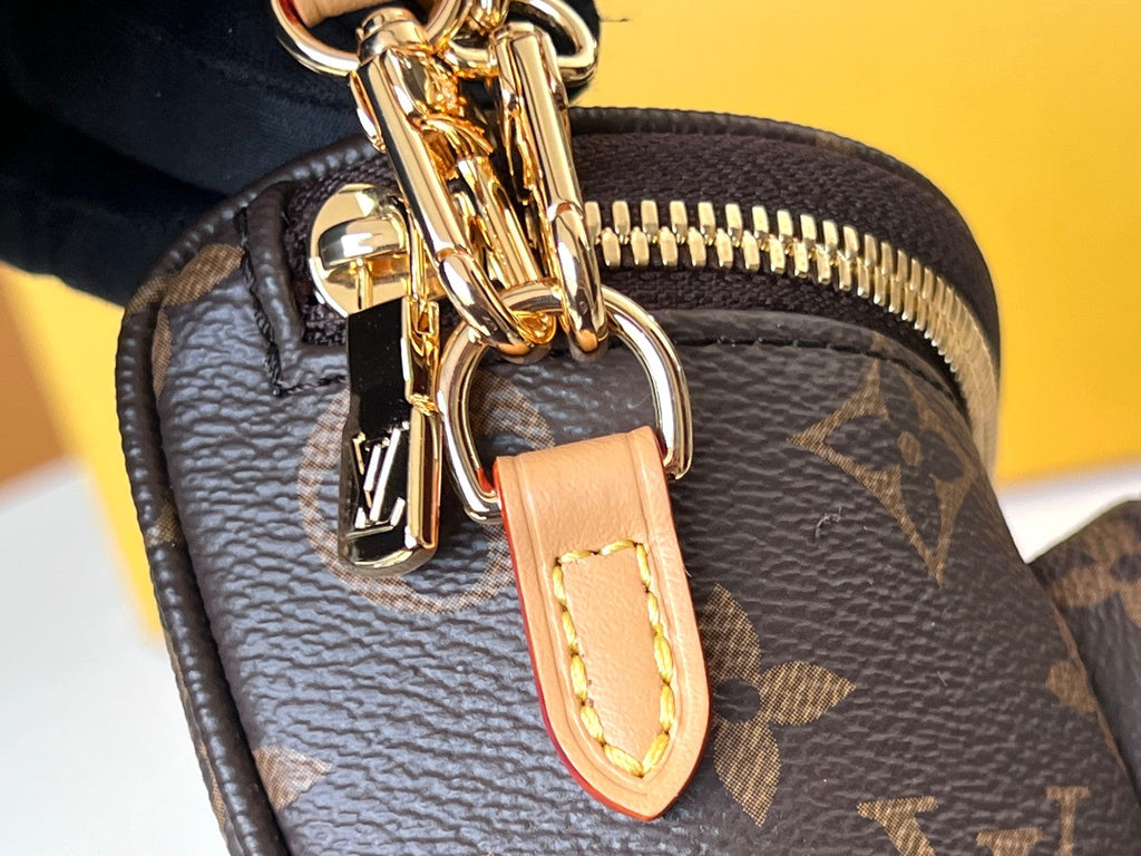 LOUIS VUITTON LV 25S MINI BUMBAG 17 IN BROWN MONOGRAM CALFSKIN GOLD HARDWARE