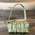 BOTTEGA VENETA SMALL BRICK CASSETTE 23 IN SWAMP GREEN SOFT LAMBSKIN