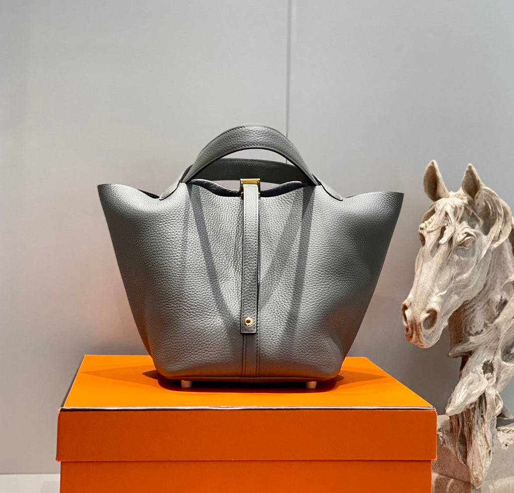 HERMES picotin lock 22 grey togo ghw