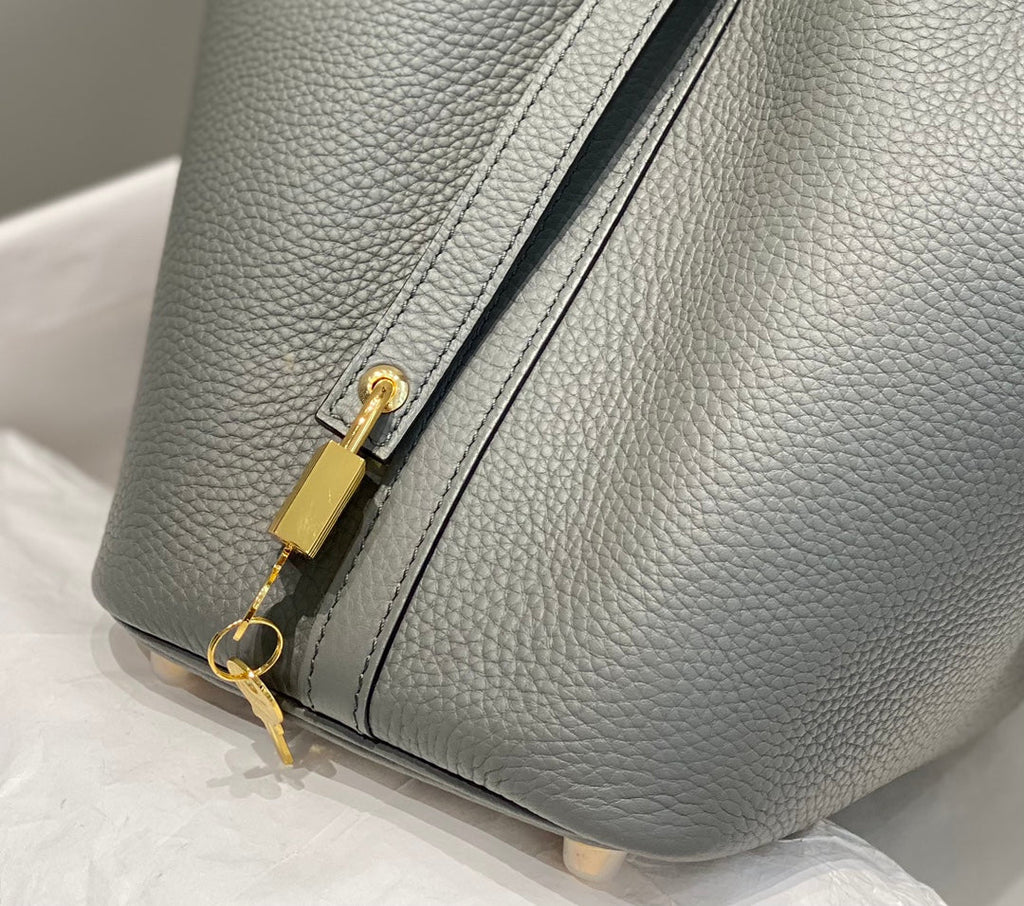 HERMES picotin lock 18 grey togo ghw