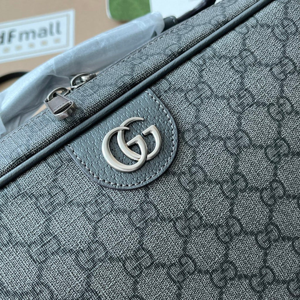 GUCCI OPHIDIA SHOULDER BAG 36 IN DARK GREY  CALFSKIN