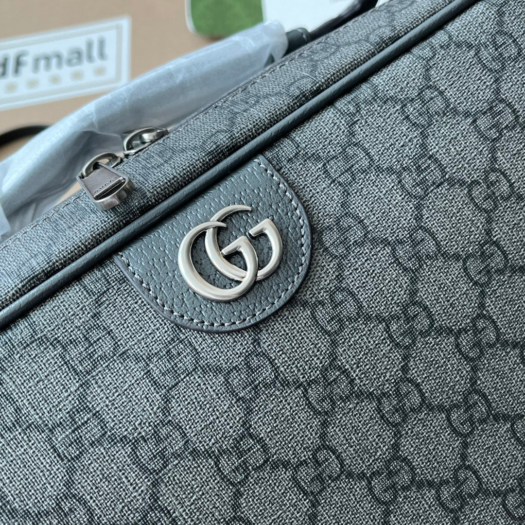 GUCCI OPHIDIA SHOULDER BAG 36 IN DARK GREY  CALFSKIN