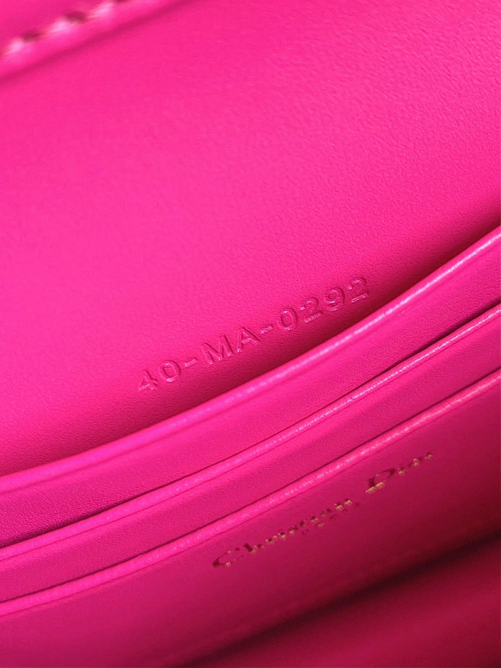 DIOR MICRO LADY 12 BAG IN HOT PINK LAMBSKIN