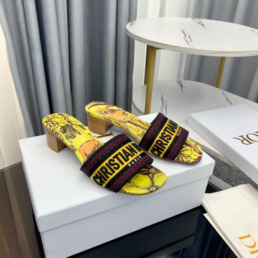 DIOR CD Mule Dway Heeled Slide 45mm Style 72