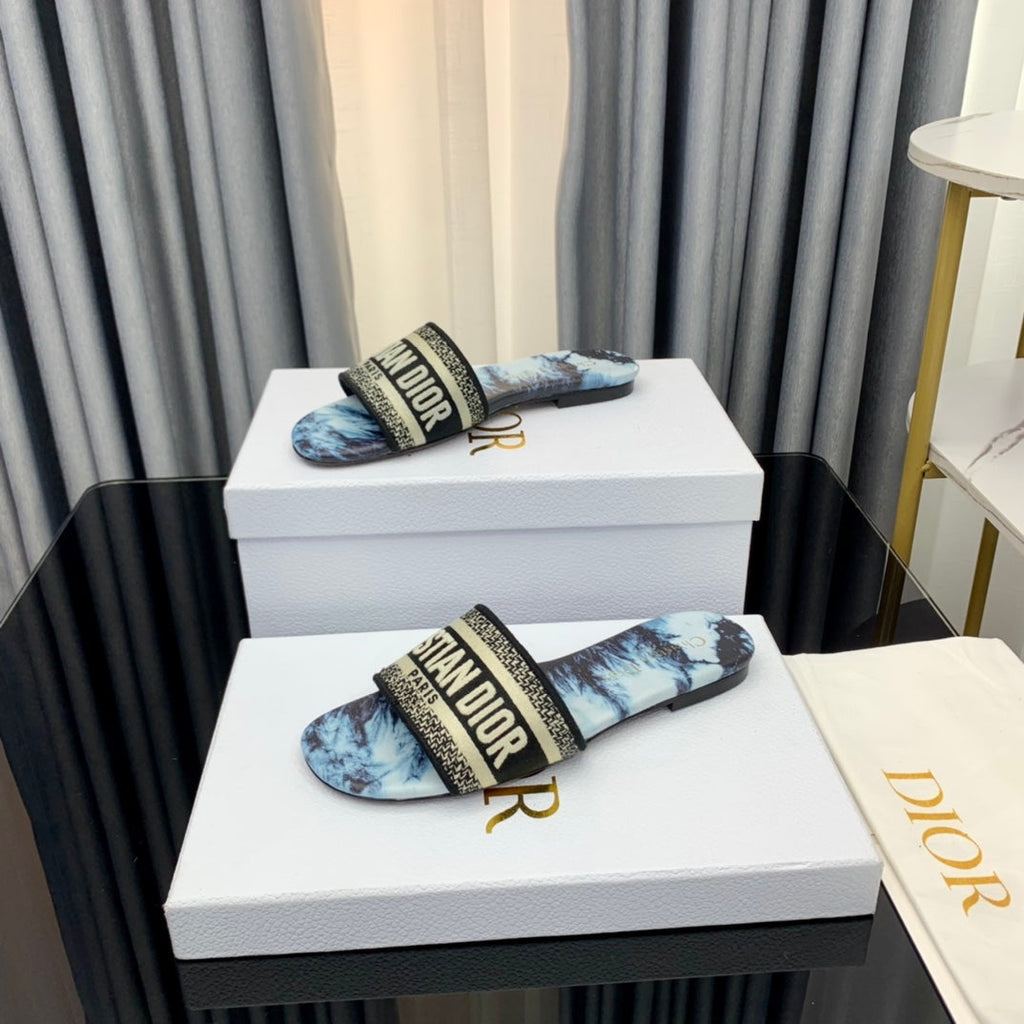 DIOR CD Mule Dway Slide 10mm Multi-motifs Style 47