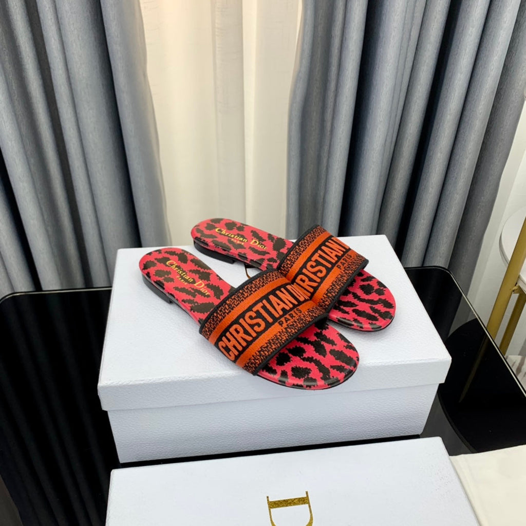 DIOR CD Mule Dway Slide 10mm Multi-motifs Style 43