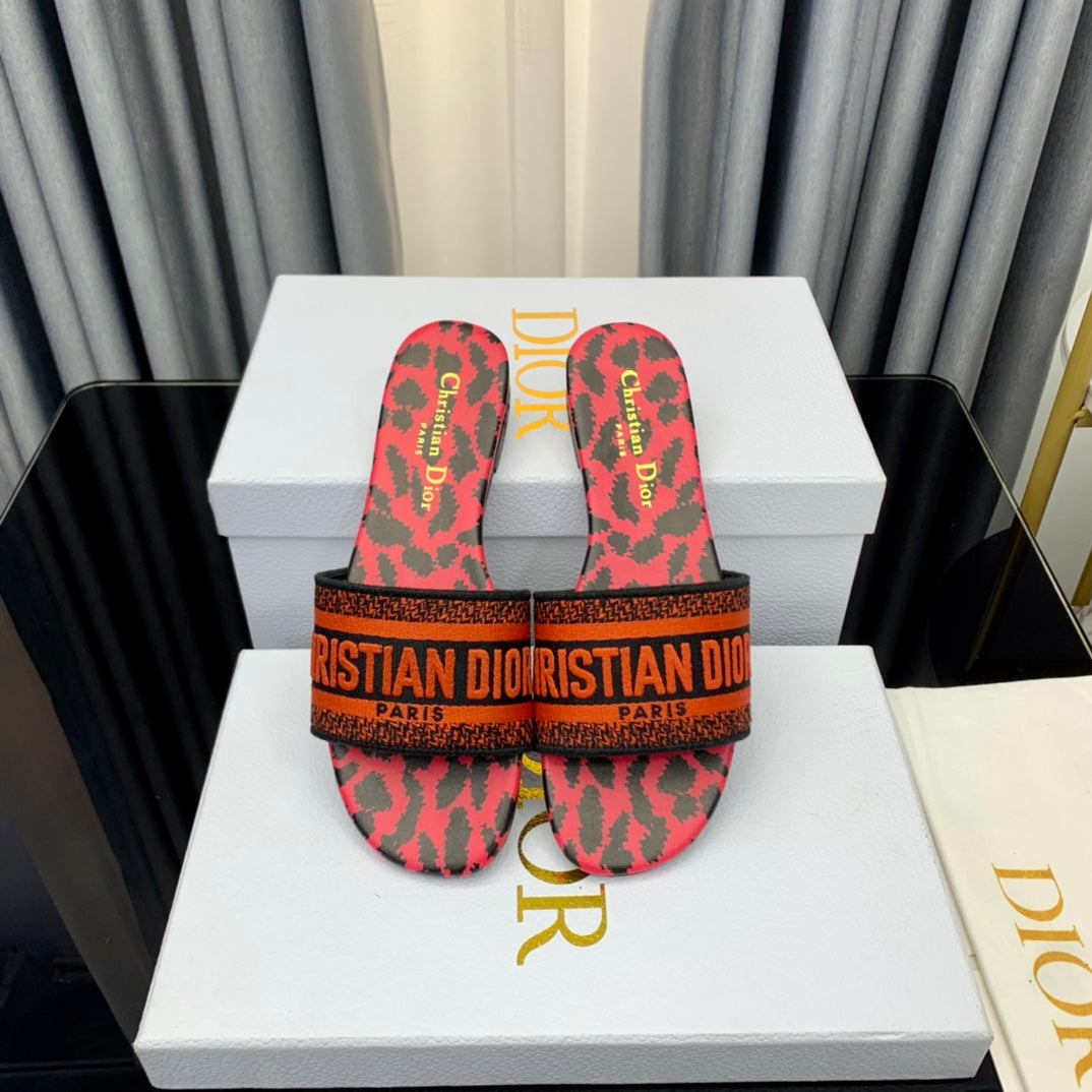 DIOR CD Mule Dway Slide 10mm Multi-motifs Style 43