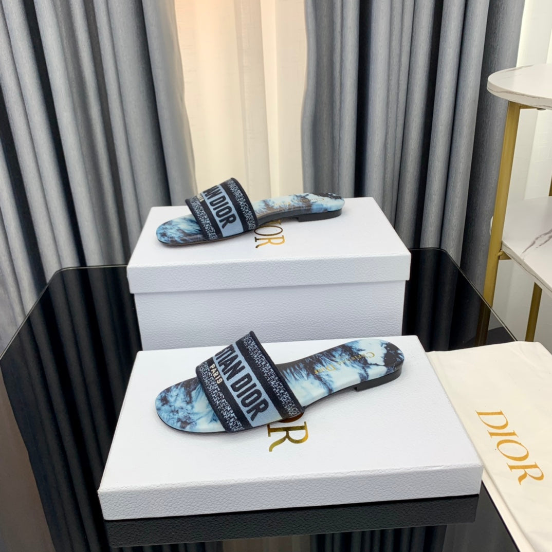 DIOR CD Mule Dway Slide 10mm Multi-motifs Style 68