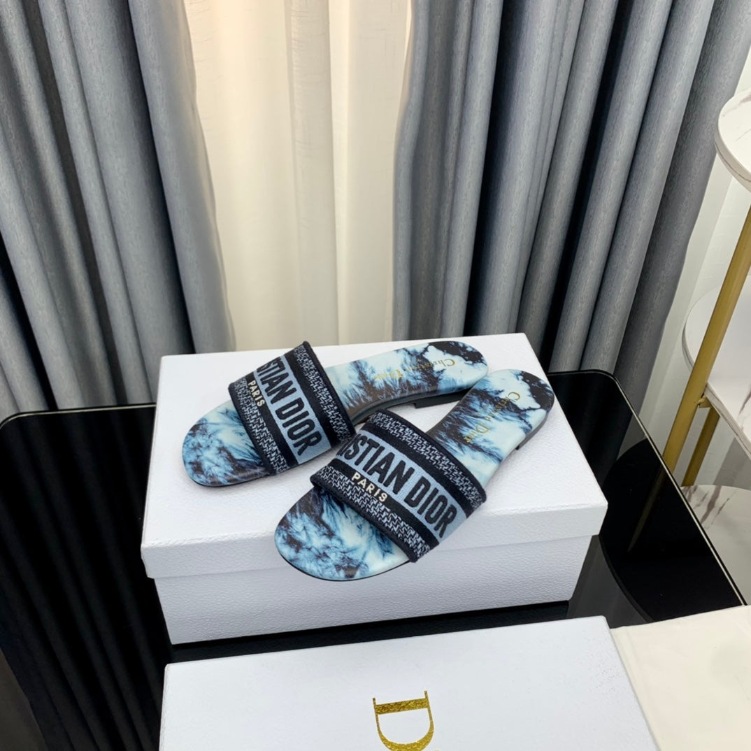 DIOR CD Mule Dway Slide 10mm Multi-motifs Style 68