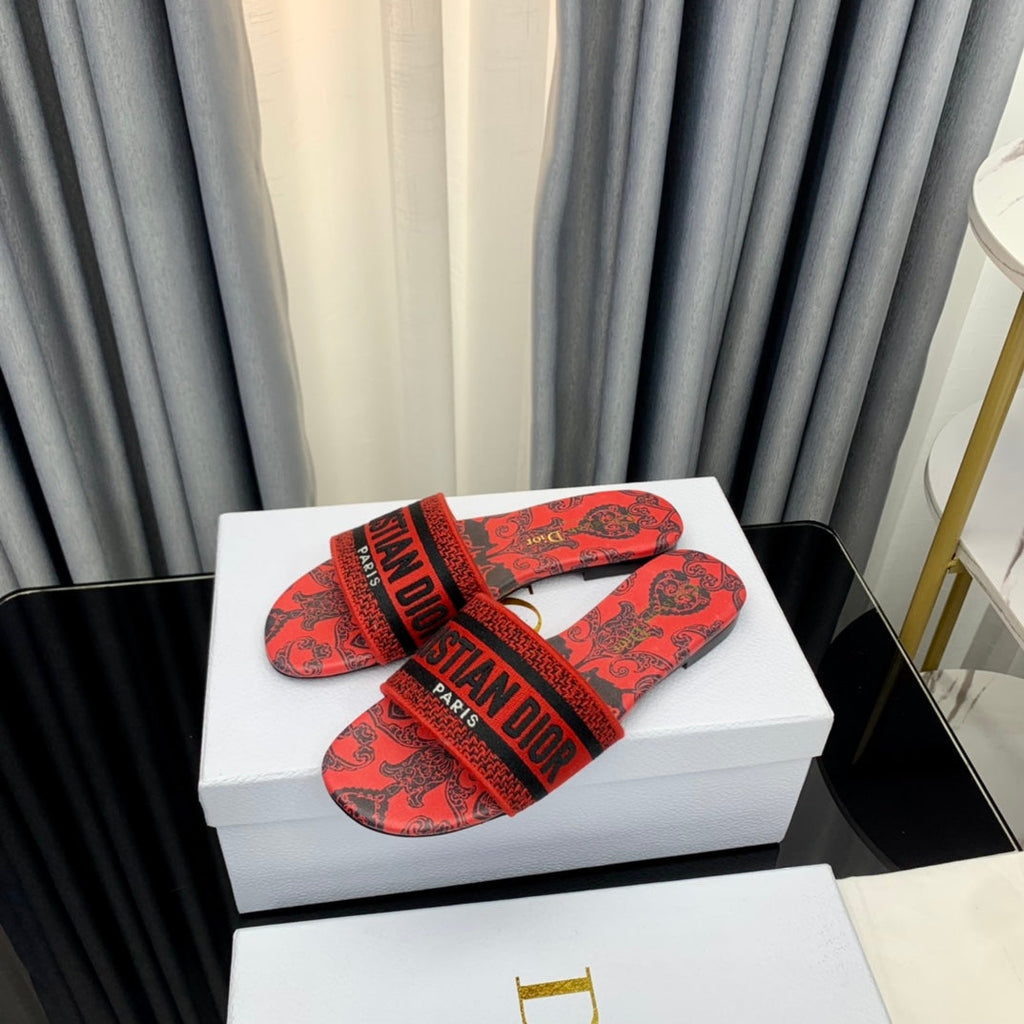 DIOR CD Mule Dway Slide 10mm Multi-motifs Style 66