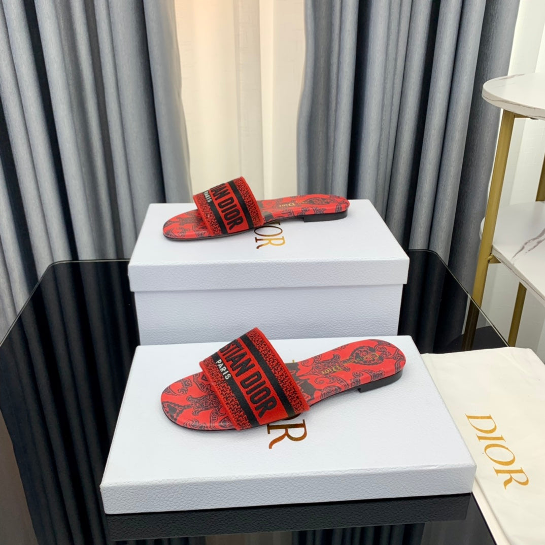 DIOR CD Mule Dway Slide 10mm Multi-motifs Style 66