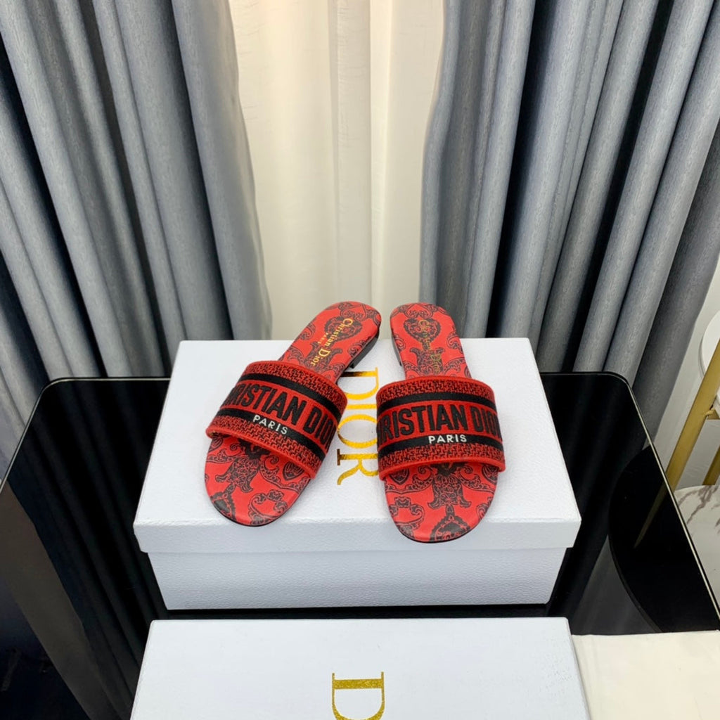 DIOR CD Mule Dway Slide 10mm Multi-motifs Style 66