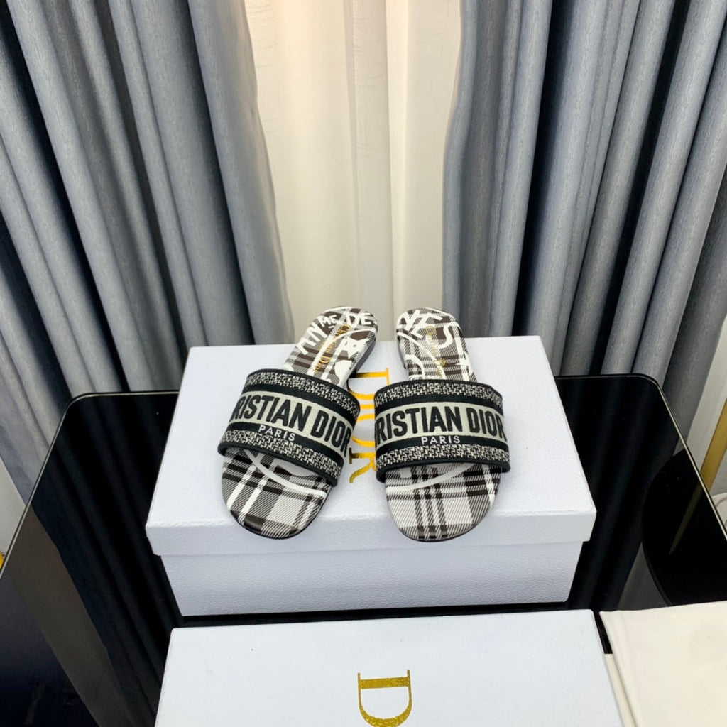 DIOR CD Mule Dway Slide 10mm Multi-motifs Style 61