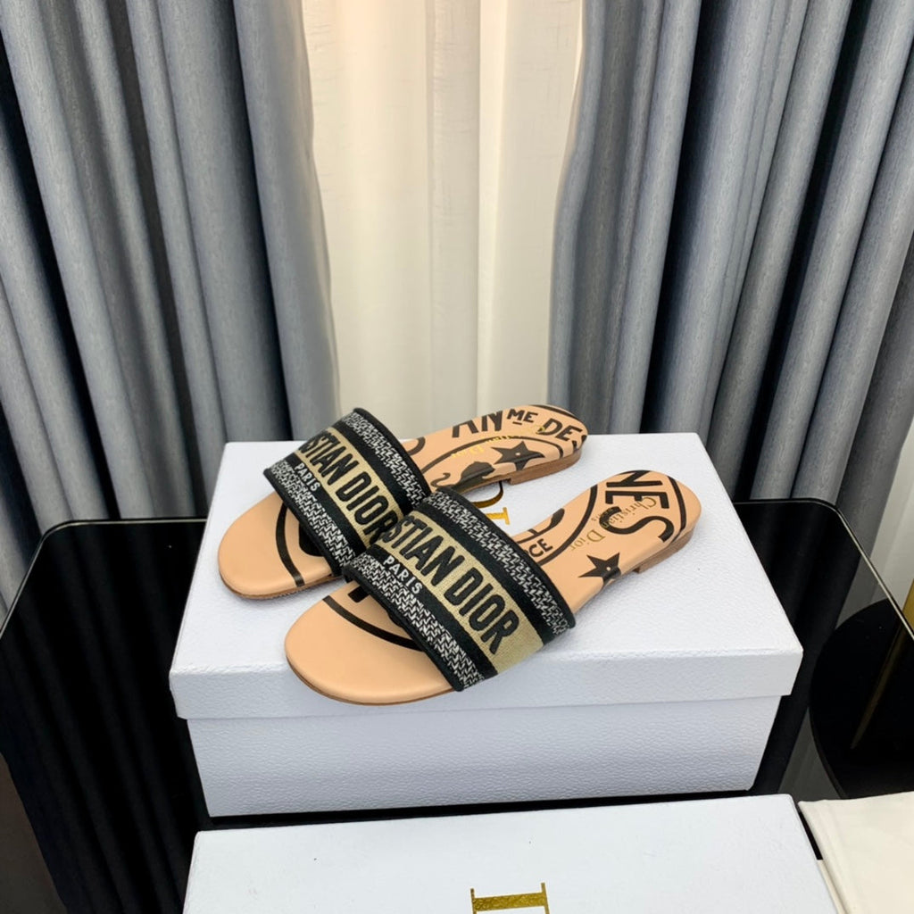 DIOR CD Mule Dway Slide 10mm Multi-motifs Style 60