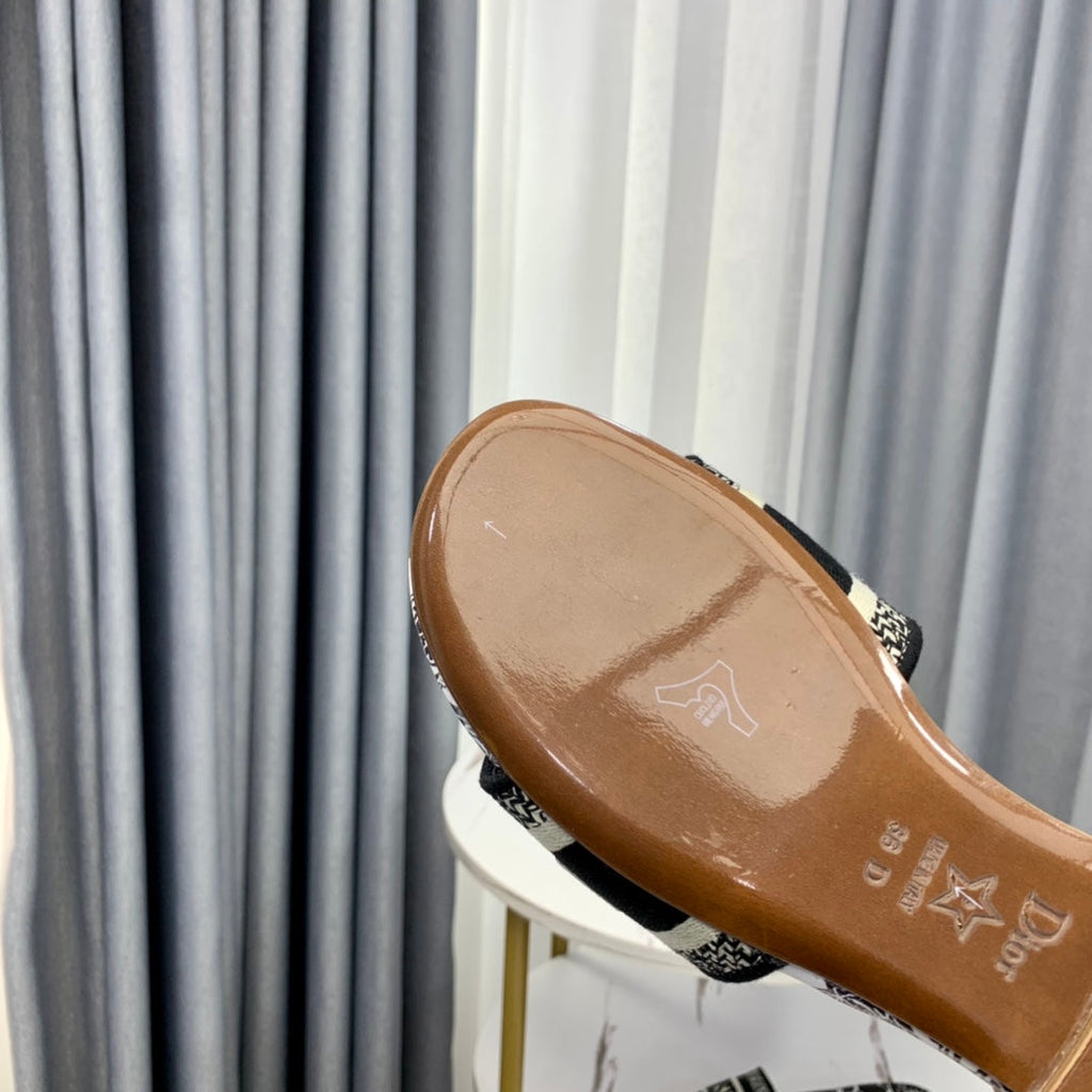 DIOR CD Mule Dway Slide 10mm Multi-motifs Style 58