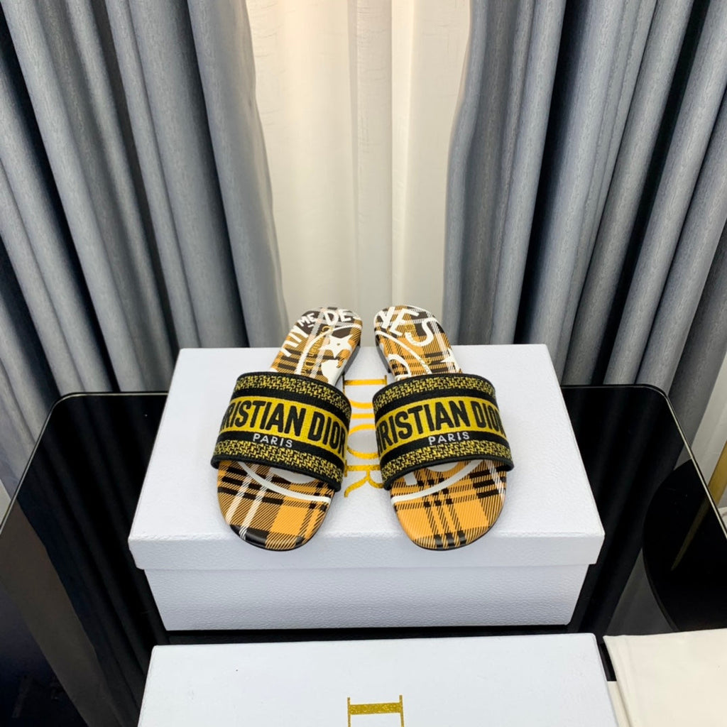 DIOR CD Mule Dway Slide 10mm Multi-motifs Style 59