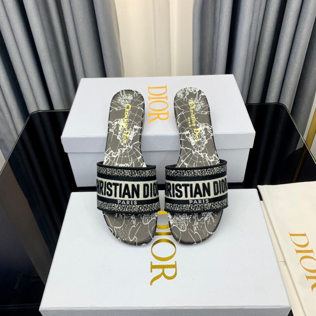 DIOR CD Mule Dway Slide 10mm Multi-motifs Style 57