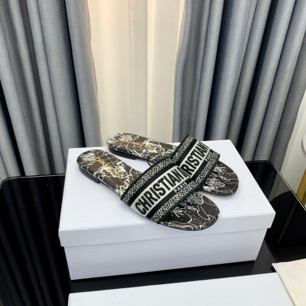 DIOR CD Mule Dway Slide 10mm Multi-motifs Style 57
