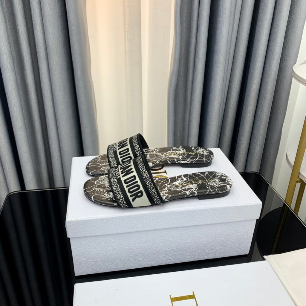 DIOR CD Mule Dway Slide 10mm Multi-motifs Style 57