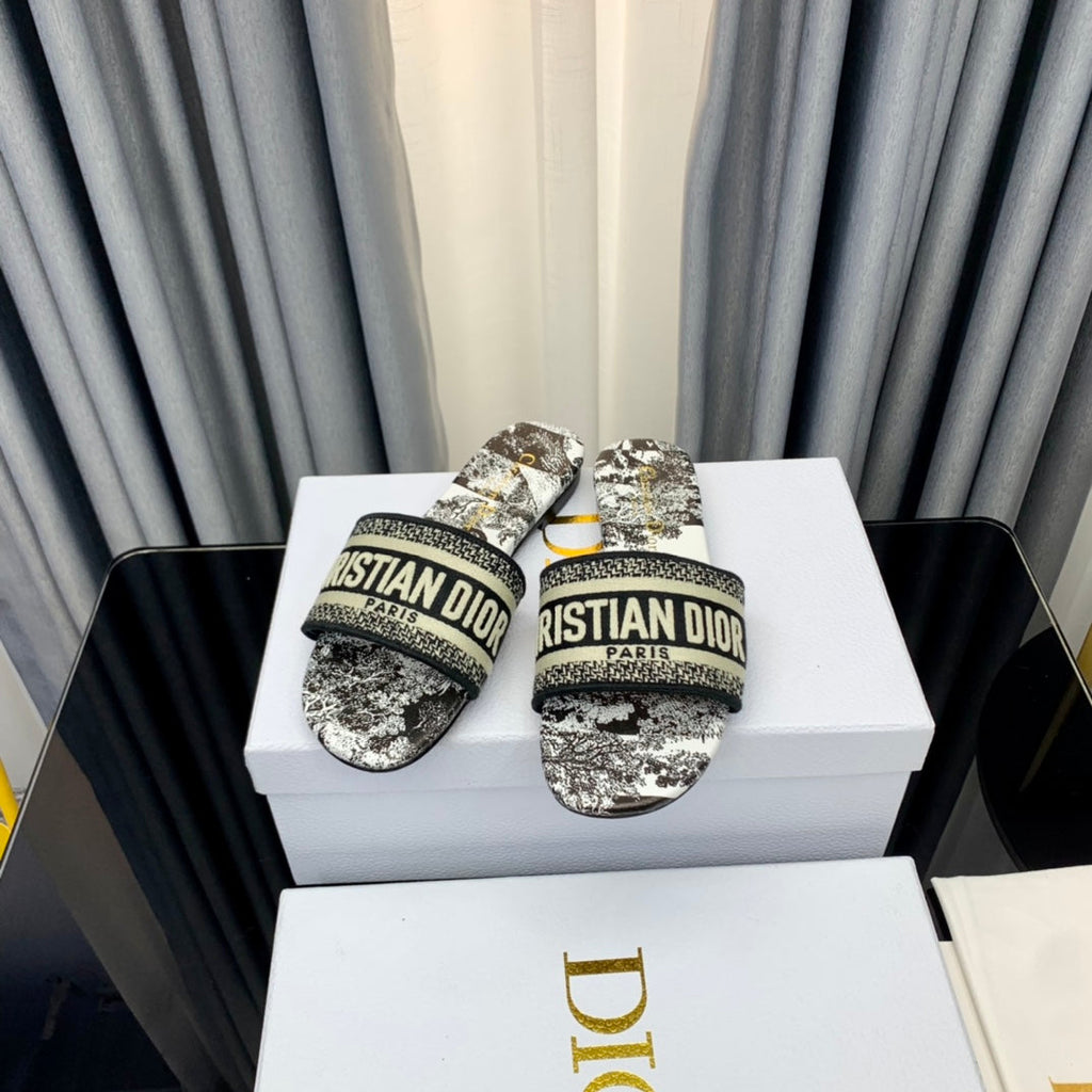 DIOR CD Mule Dway Slide 10mm Multi-motifs Style 55