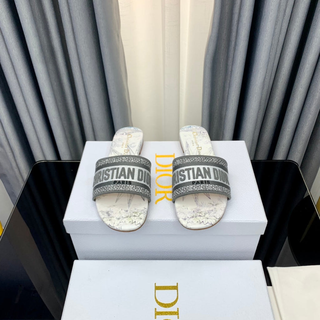 DIOR CD Mule Dway Slide 10mm Multi-motifs Style 54