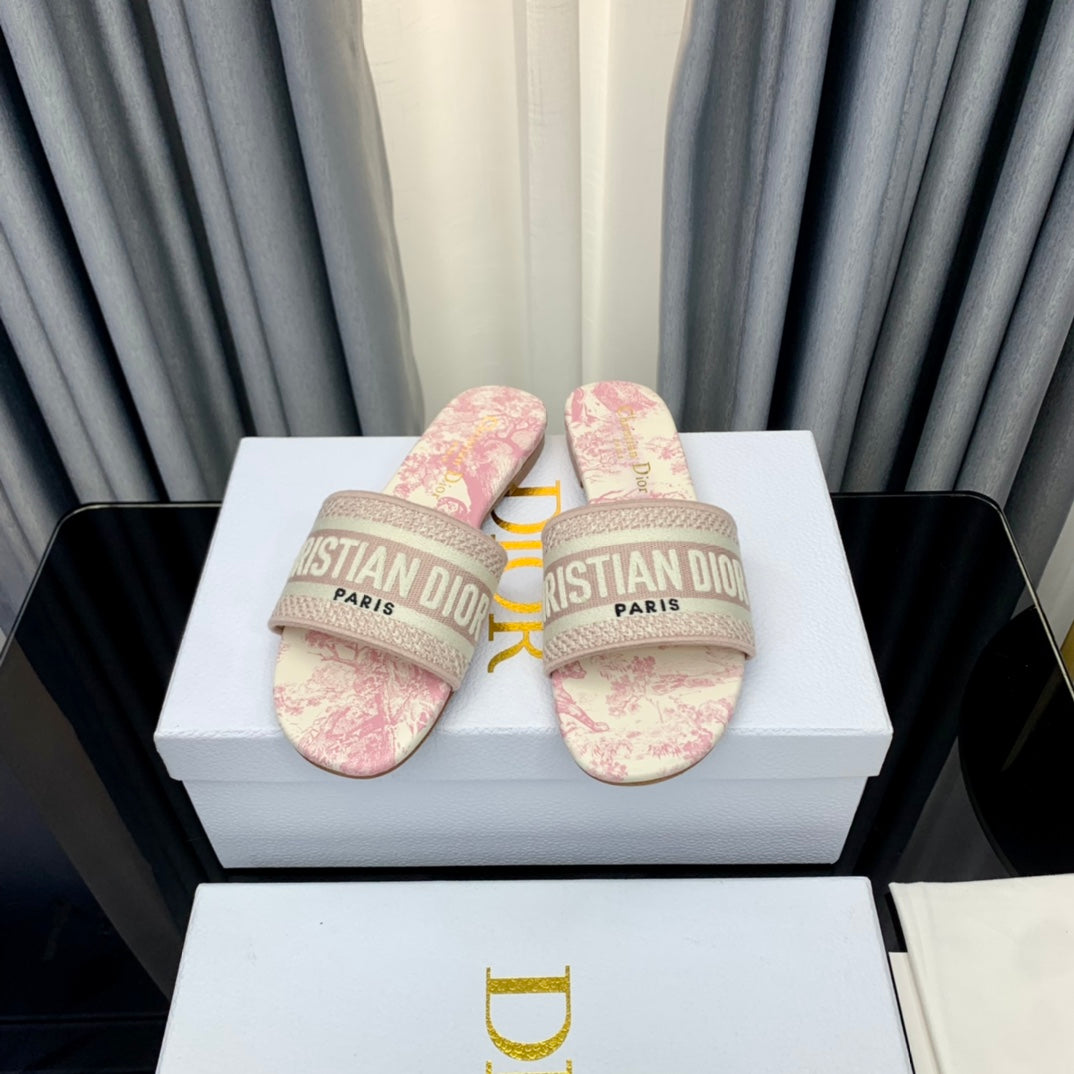 DIOR CD Mule Dway Slide 10mm Multi-motifs Style 52