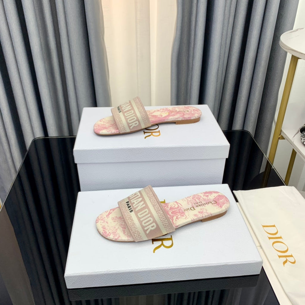DIOR CD Mule Dway Slide 10mm Multi-motifs Style 52