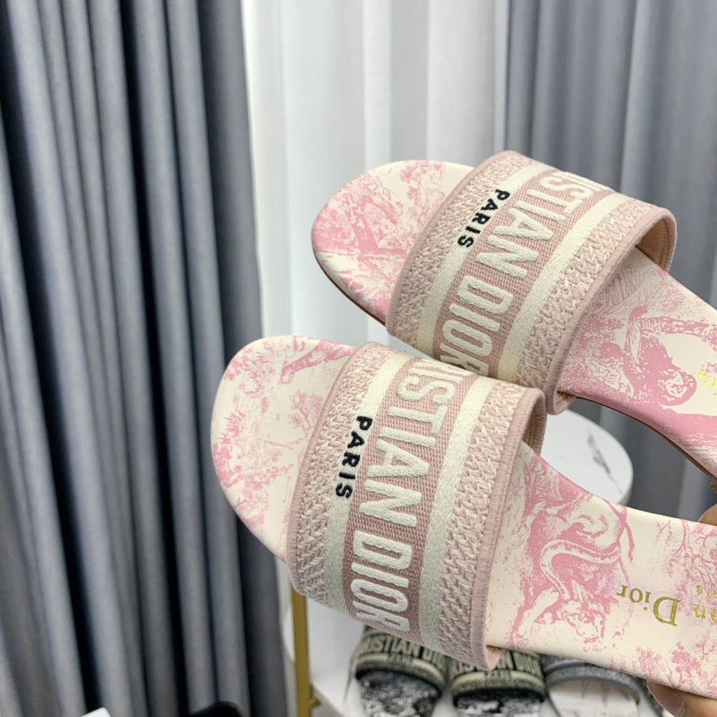 DIOR CD Mule Dway Slide 10mm Multi-motifs Style 52