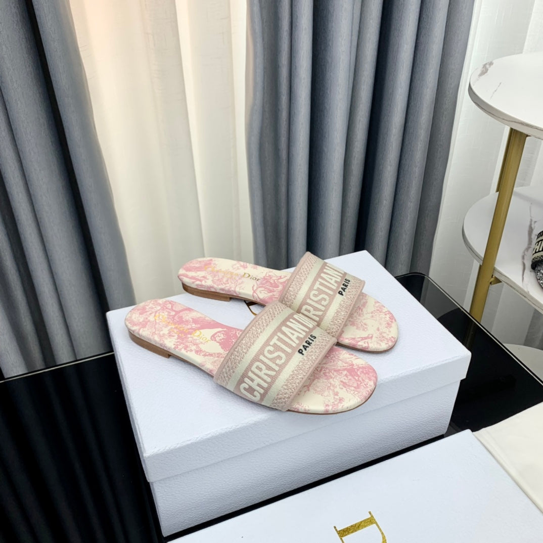 DIOR CD Mule Dway Slide 10mm Multi-motifs Style 52