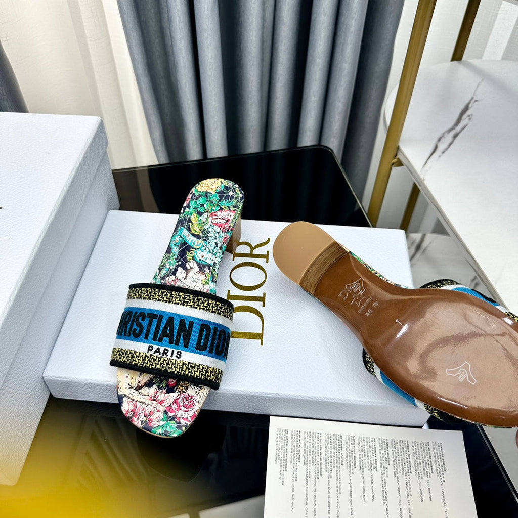 DIOR CD Mule Dway Heeled Slide 45mm Style 70