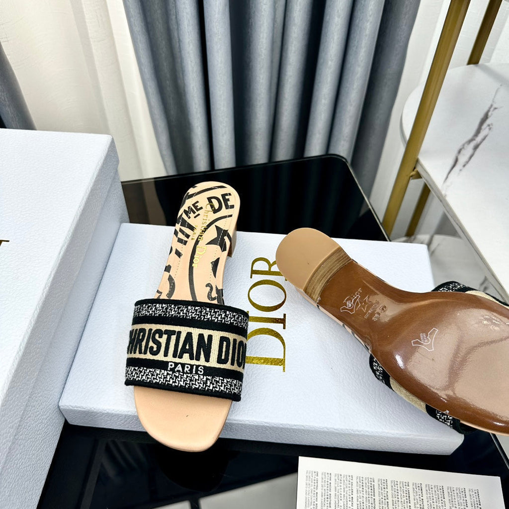 DIOR CD Mule Dway Heeled Slide 45mm Style 59