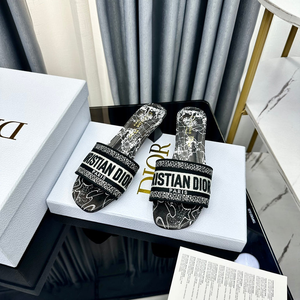 DIOR CD Mule Dway Heeled Slide 45mm Style 52