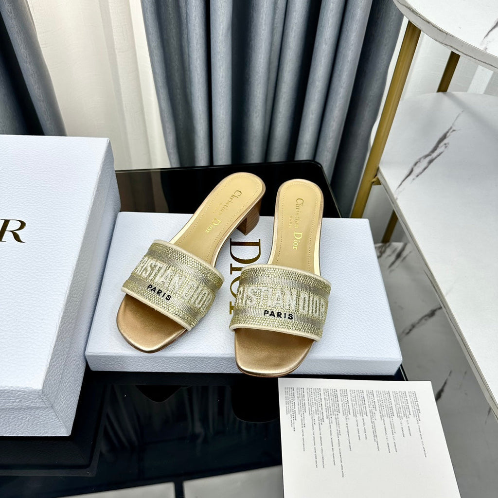 DIOR CD Mule Dway Heeled Slide 45mm Style 80