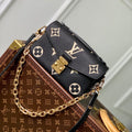 LOUIS VUITTON POCHETTE MÉTIS EAST WEST 21 IN BLACK AND BEIGE MONOGRAM EMPREINTE CALFSKIN EMBOSSED LOGO