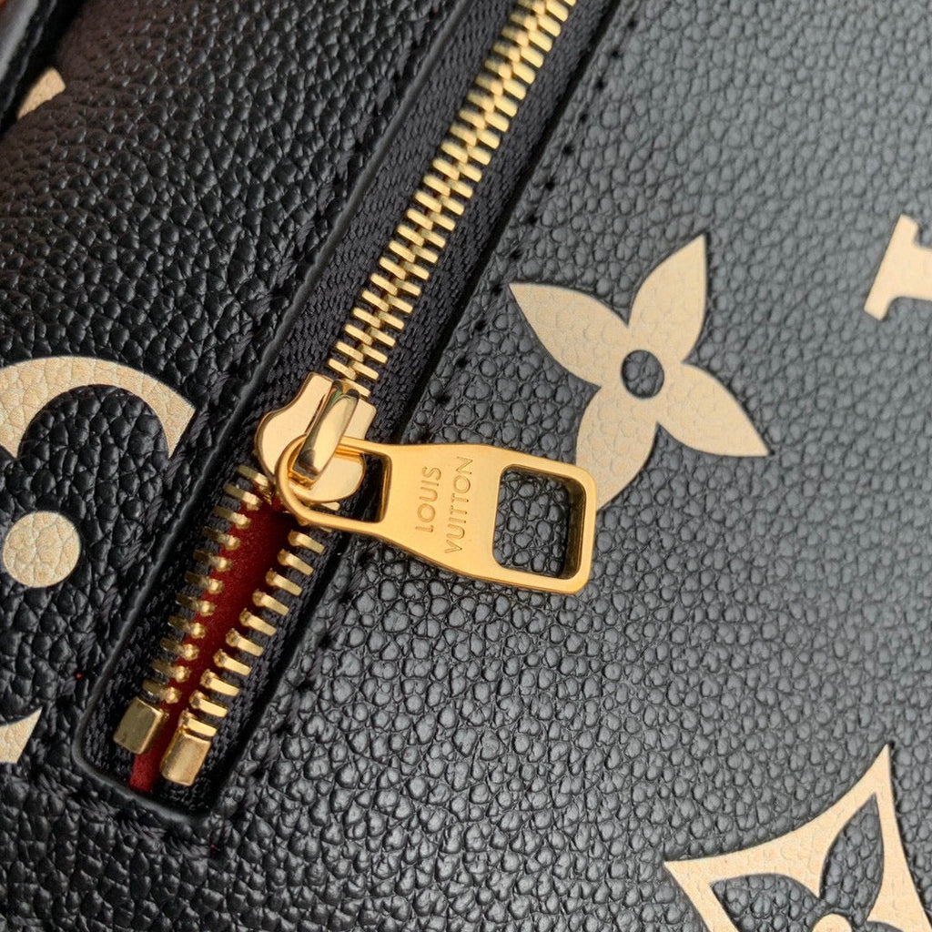 LOUIS VUITTON POCHETTE MÉTIS EAST WEST 21 IN BLACK AND BEIGE MONOGRAM EMPREINTE CALFSKIN EMBOSSED LOGO