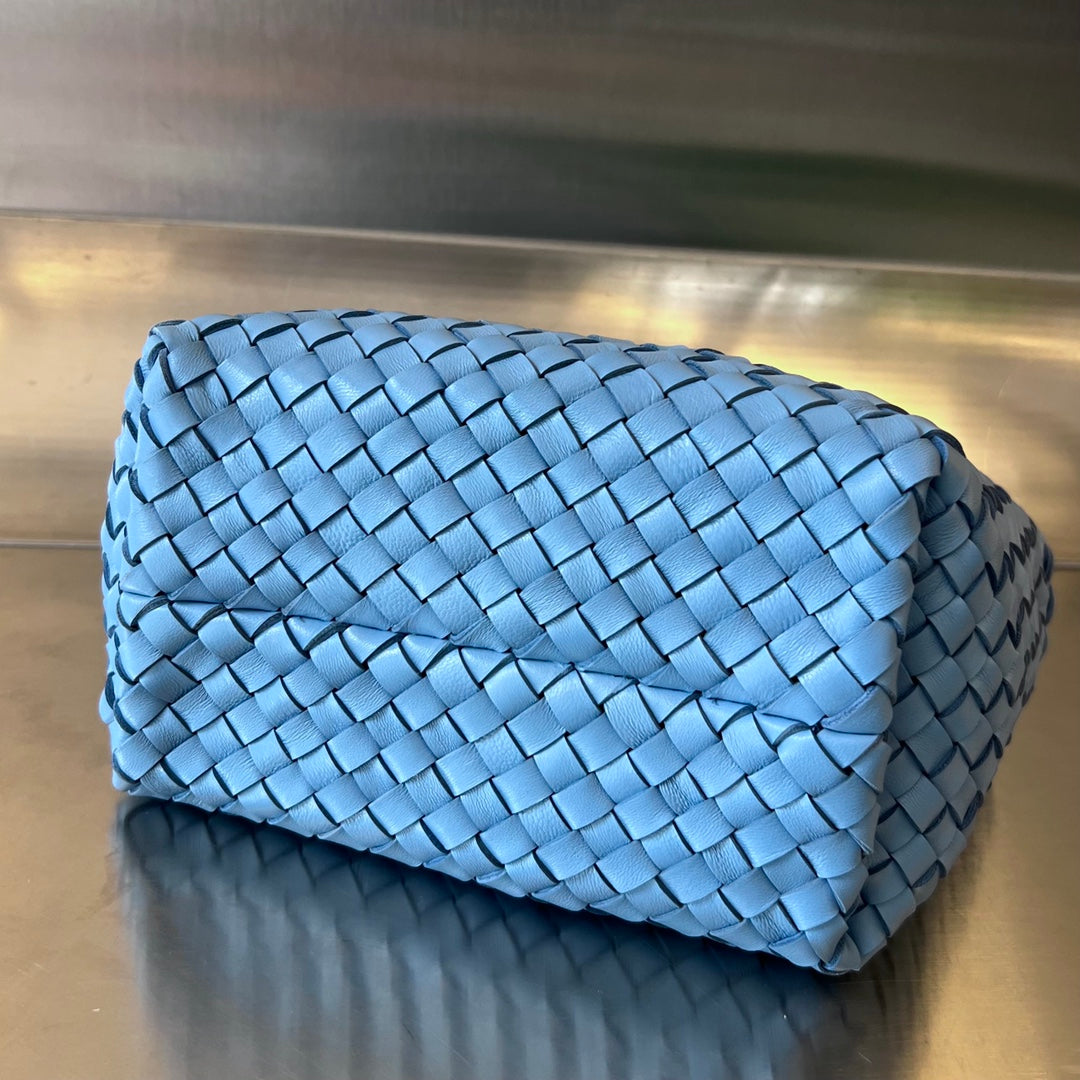 BOTTEGA VENETA MINI CABAT 20 IN SKY BLUE LAMBSKIN