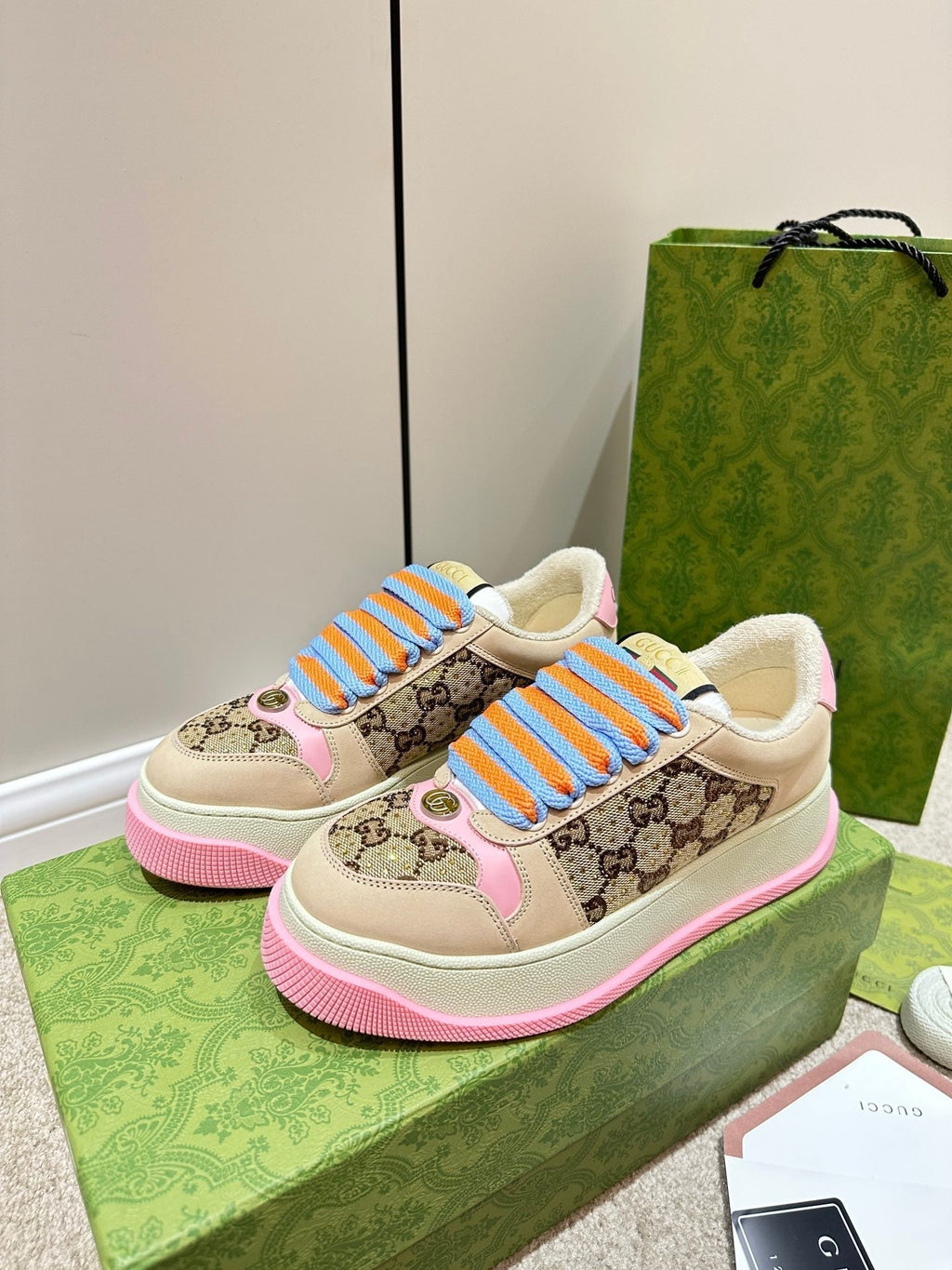 GUCCI Screener Sneaker Pink Fuscia